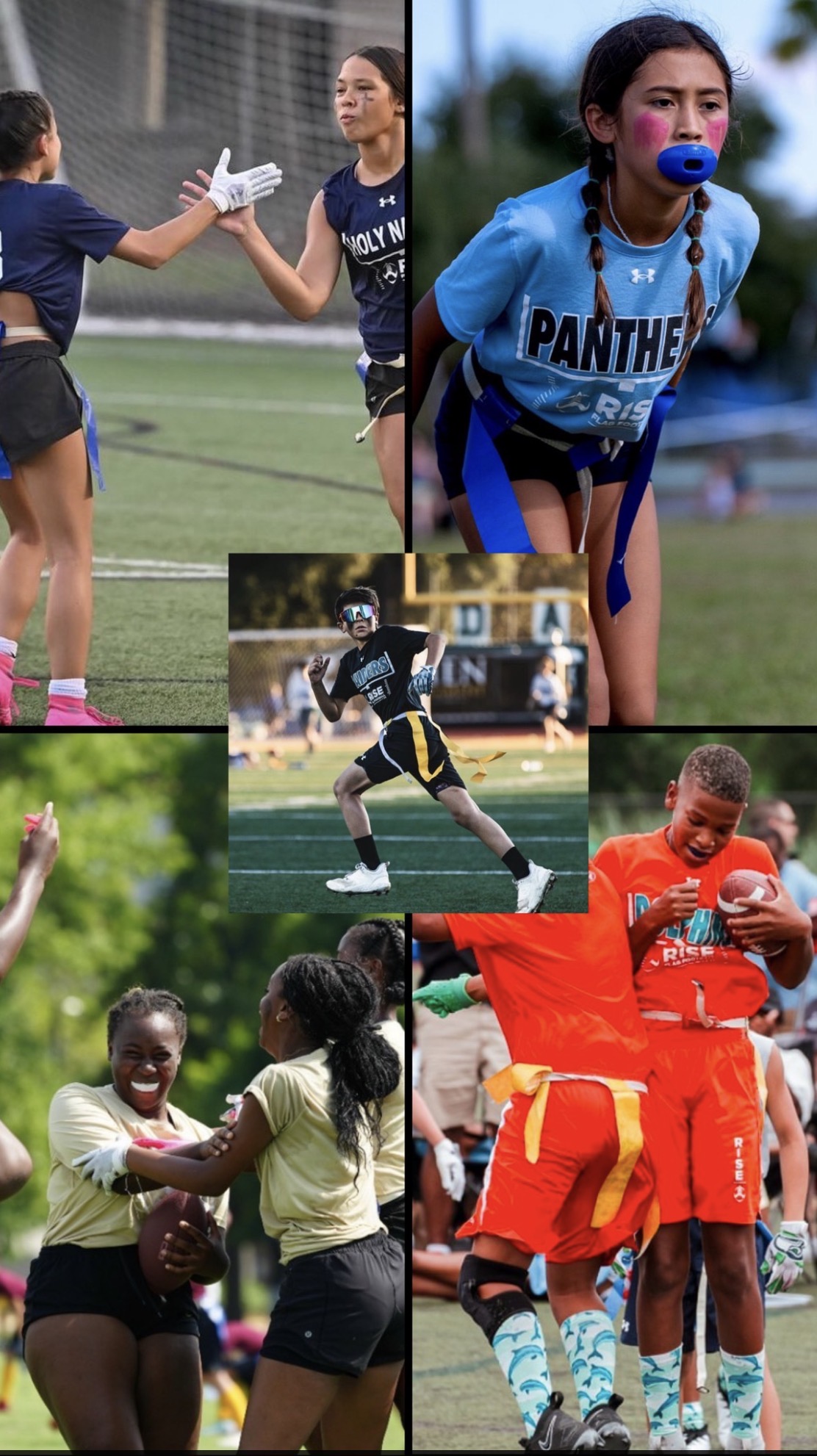 RISE players in action collage